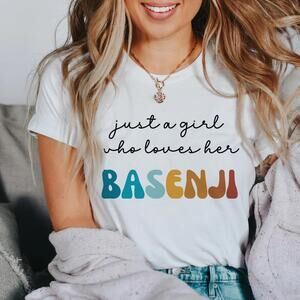 Basenji Dog Shirt Gift For Girl Or Woman - Funny Dog T-Shirt - Basenji